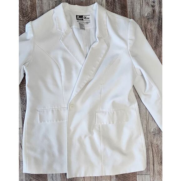 Ben Marc White Blazer Jacket Long Size 18 Vintage Retro Party Formal Wedding - Picture 3 of 11